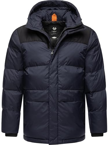 Ragwear Herren Winterjacke warme Steppjacke mit Verstellbarer Kapuze Mikkesh YOUMODO S-3XL