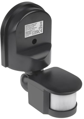 Maclean MCE25 Infrarot Bewegungsmelder Wandbewegungssensor | Bewegungs- und Dämmerungssensor | Erfassungswinkel: 180° | Erfassungsbereich: 5-12 m | Sensor Außen Einbau Decke Wand (Grau)