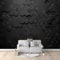 Photo Wallpaper Black Honeycomb Hexagon Pattern 350x256 cm Non-Woven Wall Mural, 3D Wallpaper Roll Mural, Moderne Living Room Bedroom Art Poster Mural Wallpaper