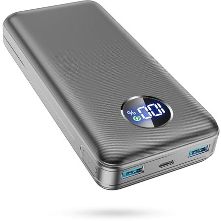 Power Bank, 26.800mAh Powerbank, Externe Handy-Akkus mit 22.5-W-Schnellladefunktion, USB-C-Eingang & -Ausgang, PD 3.0 und QC 4.0. Kompatibel mit iPhone 16, 15, 14, 13, 12, für Samsung Galaxy S25