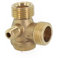Clapet anti-retour en cuivre haute fiabilité pour compresseur d'air, 3 filetages mâles, 20 x 20 x 10 mm