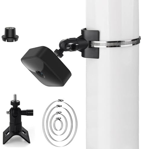 Snowtain Blink Outdoor Camera Halterungen,Blink Camera Pole Montagehalterung mit 4 einstellbaren Klemmringen,Kamera Halterung für Blink Outdoor Kamera,Blink Mini,Blink XT, Blink XT2 Camera.