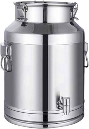 Farm Milk Transport Canister Rustic Metal Milk Churn Pot for Transporting Milk and Liquids with Sealed Lid and Spigot
