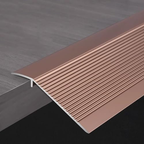 WJYWX Aluminium Türschwelle Streifen, 90cm* 3 Stück Übergang Streifen Extra Breite Türschwelle Rampe Für Sicheren Zugang, Ideal Für Wohn-und Kommerziellen Einsatz(Frosted Rose Gold)