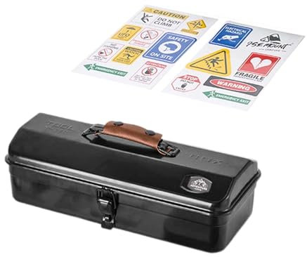 Metal Tool Box With Sticker Small Toolboxes Portable Handheld Metal Storage Box Hip Roof Metal Tool Box For Outdoor