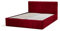 BETTSO - Bett mit Bettkasten, Polsterbett Nina, Schlafzimmerbett mit Lattenrost, Hohes, Weiches Gepolstertes Kopfteil - Metallrahmen mit Lift, ohne Matratze - 180x200cm, Rot