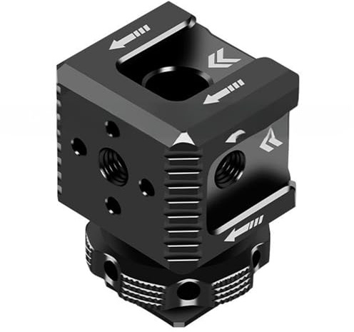 Aluminum Triple Cold Shoe Mount Bracket For Camera Flashes Microphones And Light Accessories Camera Attachment