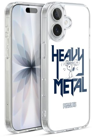 Head Case Designs Offizielle Peanuts Snoopy Heavy Metal Rock T-Shirts Gelhülle [Militärischer Schutzgrad] Kompatibel Mit Apple iPhone 17 Und Kompatibel Mit MagSafe