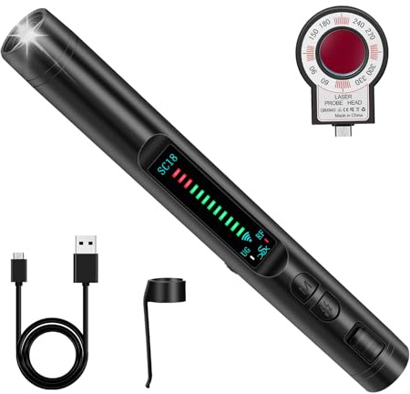 LUNEIE Détecteur Micro Espion, Detecteur de Camera et Micro Espion, Détecteur d'Espions, Détecteur de Micros GPS, Détecteur de Bugs Détecteur de Caméra Cachée pour Bureau Maison Hôtel