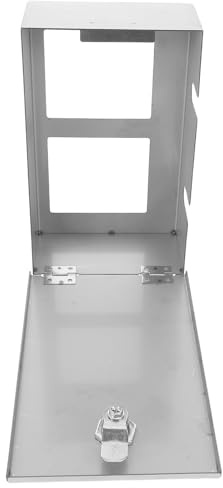 Housoutil Diebstahlsichere Edelstahl Steckdosenbox Typ 86 mit Schlüssel Wetterfeste und Außen Steckdosenabdeckung Korrosionsbeständige Schutzbox für Standard Wandschalter