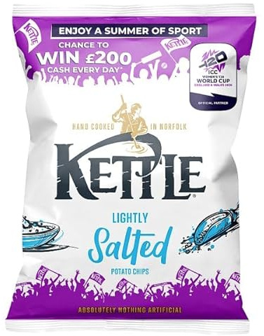 Kettle Lightly Salted Potato Chips 40g | Case of 18