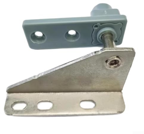 Heavy Duty Automatic Rebound Hinge For Commercial Fridge Doors Supports Up To 5kg Load Metal And Plastic Build Fit For Most Refrigerators Gray And Silver Color Easy Install Part(Bottom Right + Hinge)