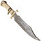 Coltello Artigianale In Acciaio Damasco Con Fodero In Pelle - 9871