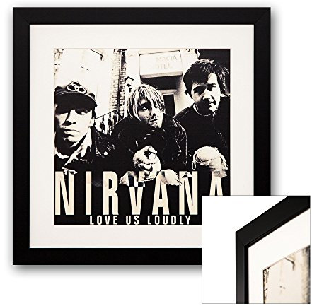 Schallplattenrahmen LP Cover Rahmen „Kurt“ - Vinyl Plattencover - Wechselrahmen LP Rahmen - mit echtem Passepartout - inklusive Echtglas Scheibe - für LP Cover bis 31,5x31,5cm