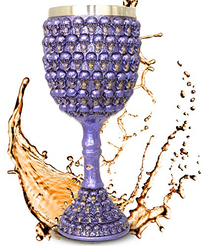 mtb more energy Cáliz ''Faces of Death'' (160ml) - Azul - Altura 18.5 cm - Horror Fantasy