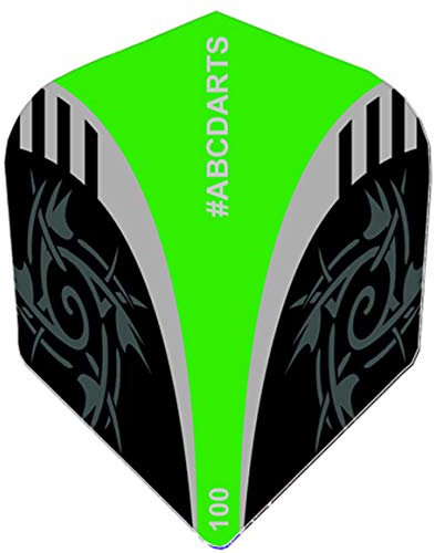 Pentathlon Flights - ABC Darts Tribal Grün - 10 sätz (30 stück Dart Flights)