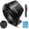 Fotover - Paraluce universale a tulipano, 58 mm, con tappo centrale per obiettivo per fotocamera Canon Nikon Sony Pentax Olympus Fuji