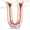 FUNXGO Folienballon Buchstaben Rosegold U - Buchstaben Luftballon Klein U - ca. 40cm Nur Luftfüllung - Ideal für Geburtstag, Hochzeit & Party Deko - Ballon Buchstabe U Rosegold