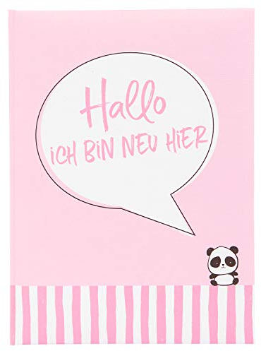 goldbuch Babytagebuch, Ich bin neu hier, 21x28 cm, Leinenstruktur, 44 illustrierte Seiten, Rosa, 11 804