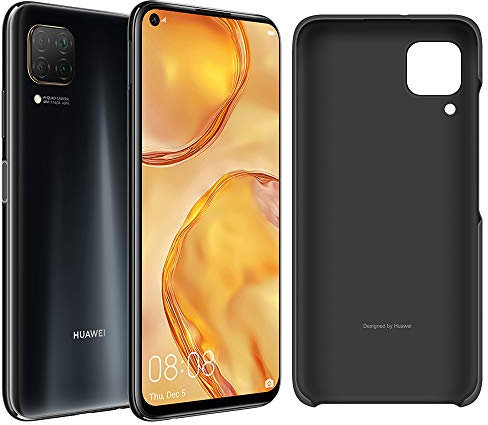HUAWEI P40 lite 128 GB 6.4 Inch Smartphone Bundle with PU Case, 48 MP Quad AI Cameras, 6 GB RAM, 4200 mAh Large Battery, 40W HUAWEI SuperCharge, SIM-Free Android Mobile Phone, Dual SIM, Black