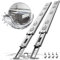 Aolisheng, guide per cassetti con cuscinetti a sfera in metallo, 400 mm, materiale in acciaio inox, capacità di carico: 45 kg (1 coppia), argento