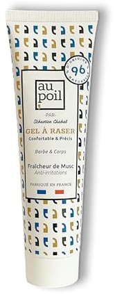 AU POIL le Gel à Raser Confortable et Précis Barbe et Corps Fraîcheur de Musc par Sébastien Chabal