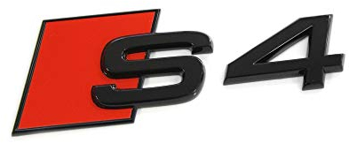 Audi 8W0071804 Lettering S4 Tuning Exclusive Black Edition Emblem Black/Red