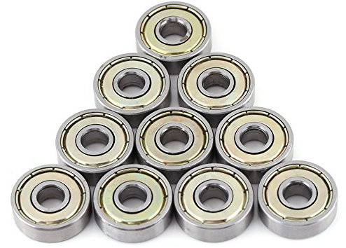 10-teilige Kugellager, Skateboardlager, metallgeschirmte, langlebige Mehrzweck-Kohlenstoffstahl-Miniaturkugellager 626ZZ (6 x 19 x 6 mm)