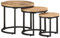 vidaXL Raues Mangoholz Beistelltisch 3-TLG. Industriestil Couchtisch Satztisch Kaffeetisch Sofatisch Wohnzimmertisch Teetisch Tisch