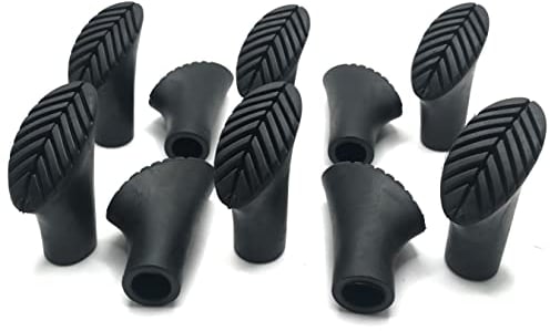 EUROBATT 10X Gummipuffer Ersatzfüße für Nordic Walking Stöcke Pads schwarz