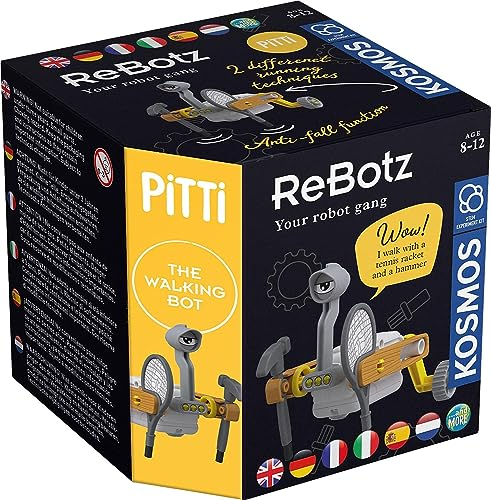 Kosmos 617073 ReBotz - Pitti The Walking Bot, Mini-Roboter zum Bauen, Spielen und Sammeln für eine Robo-Gang, Roboter-Spielzeug, Experimentier-Set für Kinder ab 8-12 Jahre
