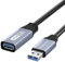 BlueRigger USB 3.0 Extension Cable (2M, 5 Gbps, Type A Male to Female Adapter Cord, USB-A EXT Cable) - Long USB Repeater Extender for VR Headset, Printer, Hard Drive, Keyboard, Mouse, Xbox