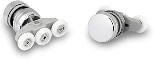 Set of Two Shower Door Rollers | Triple Wheel Rollers for Shower Enclosure