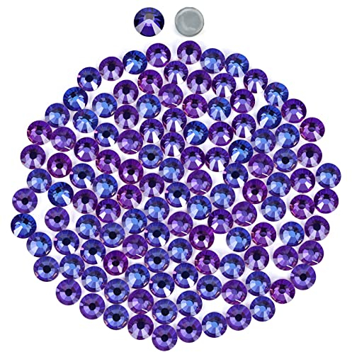 2880 Hotfix Strass，Flatback Gemme Strass Termoadesivi Artificiale Gemme utilizzato per Lavori Artigianali Fai Da Te, Decorazione Di Tessuti Per Abbigliamento,Purple Velvet,SS10,2.7MM-2.8MM