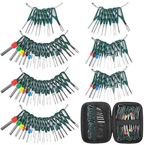 Terminal Removal Tool Kit 92 Pcs Depinning Tool Electrical Connector Pin Removal Tool Kit Pin Extractor Tool Set Wire Terminal Release Tool for Automotive Car Household Devices