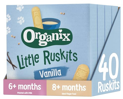 Organix Vanilla Organic Little Ruskits, Multipack 4 x (10 x 6 g)