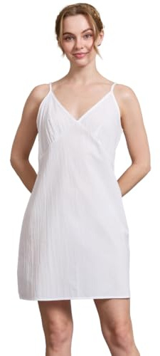 BEAUTELICATE Abitino Sottoveste Donna Corta Cotone Vintage Sottovesti Sottogonna con Forma di Reggiseno Sexy Camicia da Notte Scollo a V Lingerie Elegante