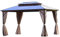 RNQZ Cadres en Aluminium de Meubles de Jardin de Toit de Polycarbonate de Gazebo de 4×3M pour Le Patio, l'arrière-Cour et la pelouse