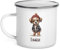 Tasse Personnalisable Prénom Enfant Poussin Chat Chien Mug Petite Fille Garçon Gobelet Verre Métal Acier Céramique Déjeuner Cadeau Noël Anniversaire (Chien)