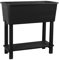 simpa XL Double-Tiered Raised Bed Black Plastic Trough Planter Long Pot - 76.5cm (L) x 74cm (H) x 36.5cm (D)