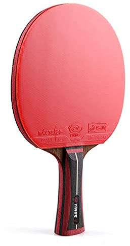 BBAUER Ping Pong Racket Mit Farbigem Griff, Tischtennisschläger Mit Voller Leistung, Hochelastischer Schwamm/13 Stars/Long Handle