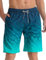 APTRO Bañador Hombre Corto Ropa Hombre Secado Rápido Natacion Surferos con Forrado Hawaianos Vacaciones Tallas Grandes Azul-Verde Degradado MK309 5XL