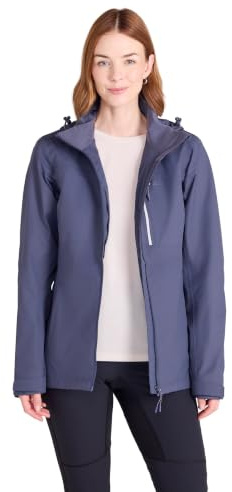 Mountain Warehouse Rainforest Womens Jacket -Waterproof Rain Coat with Pockets & Adjustable Hem, Mesh lined, Packaway Hoodie - For Spring Summer & Outdoors Blue 20
