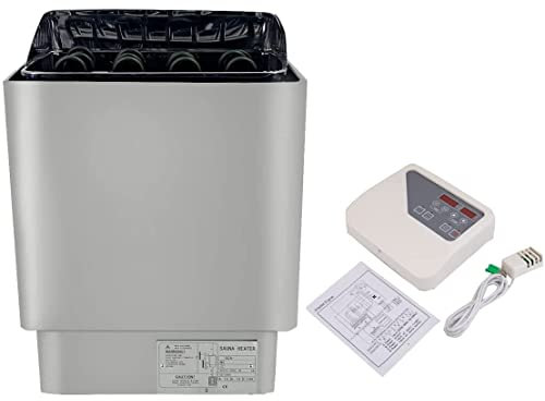 Sauna Domestica, Stufa per Sauna, Stufa per Sauna con Dispositivo di Controllo Esterno per Cabina 2-13 M3 Sauna Secca, Forno Elettrico per Sauna, Stufa per Sauna con Schermo LCD, S