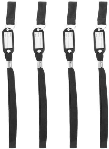 JECOMPRIS Lot de 4 sangles de poignet anti-perte pour canne de marche avec nom, numéro de téléphone, étiquette, dragonne portable, dragonne, accessoires