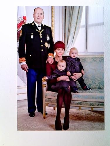 Prinz Albert und Prinzessin Charlène von Monaco mit ihren Kindern, Adel, AK, ungelaufen, datiert 2016