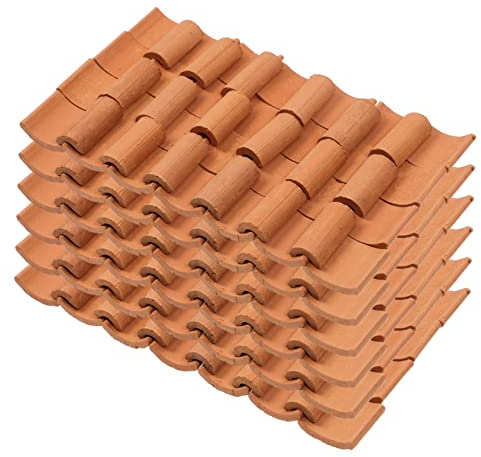 ADOCARN 120St Fliesenmodell simulierte Dachziegelmodelle Miniaturen Mini-Steine Hand lebensechte Miniatur-Dachziegel kreative dachziegelmodelle klein Blöcke Spielzeug Sandkasten Kind Ton