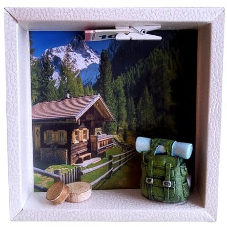 Geldgeschenk Verpackung Wandern Rucksack Alpen Reise Urlaub ALM Hütte Berghütte