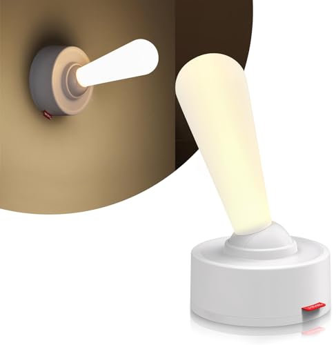 OneNine Nachtlicht Dimmbar für Desktops und Wände, Tragbares Nachtlicht mit Joystick-Steuerung, USB-Aufladung, Nachttischlampe Ohne Kabel für Familie, Reisen und Camping