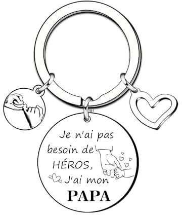 LUODAN Porte-clés Cadeau pour la Fête des Pères, d'Anniversaire et de Noël Papa